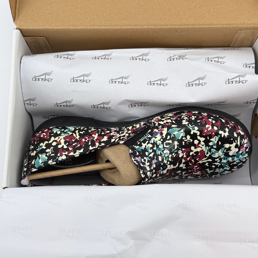 Dansko Nora Petals Leather Slip On‎ Loafer Casual Comfort Shoes Floral Size 37 - Picture 4 of 12